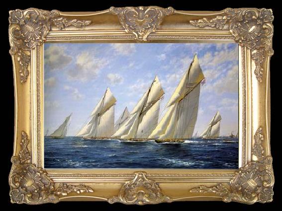 framed  unknow artist Seascape, boats, ships and warships. 04, TA216